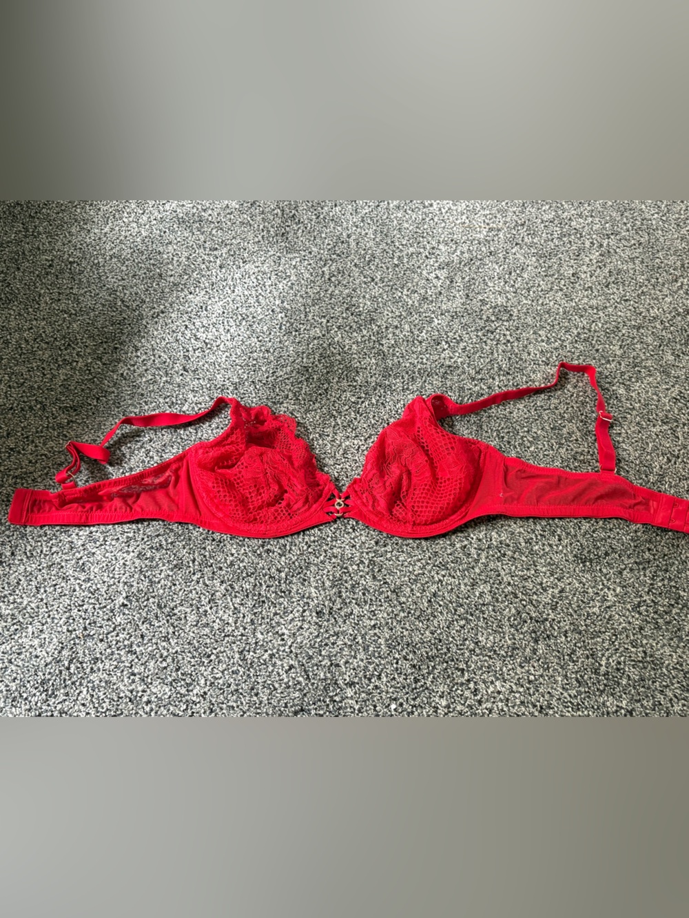 Red Lace Underwire Bra